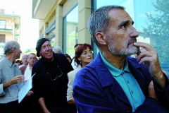 Misa, bertsolaris e inauguración de un parque en Urnieta en memoria de la cantante y poeta Lourdes Iriondo. Han estado presentes Xabier Lete (en la foto, primer plano), Joxan Artze, Mikel Laboa, Jose Angel Irigarai...